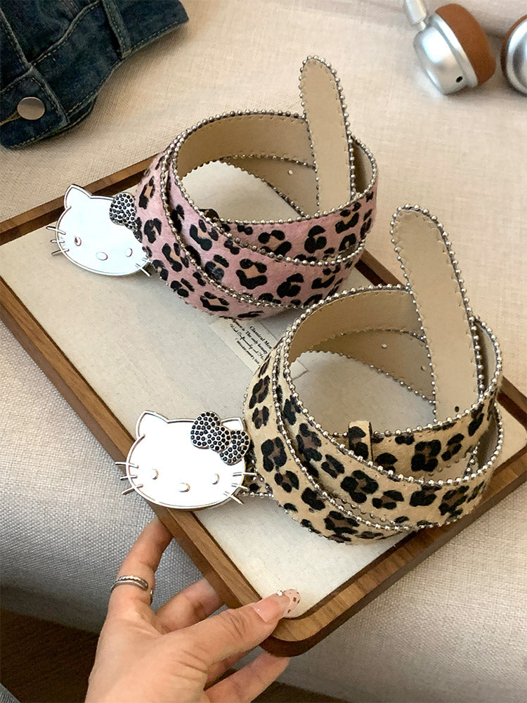 Star & Hello Kitty Belt for Women - Y2K Aesthetic Grunge Accessory for Jeans YD010