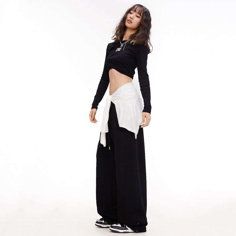 Asymmetrical Hip Scarf - Avant-Garde Layering Accessory PL010