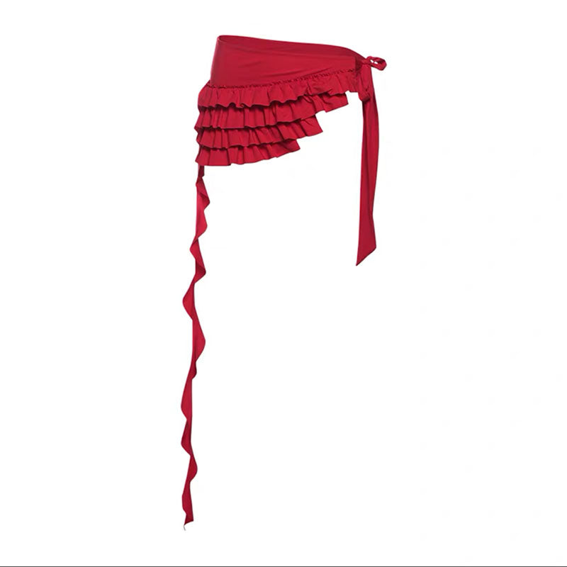 Red Dance Hip Scarf - Professional Jazz & Hip Hop Waist Wrap PL030