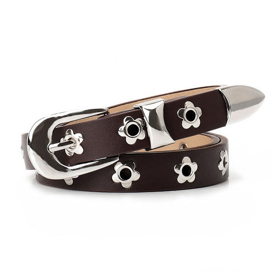 Gevine Original Riveted Denim Belt - Edgy Y2K Punk Style Unisex Waist RCYD008