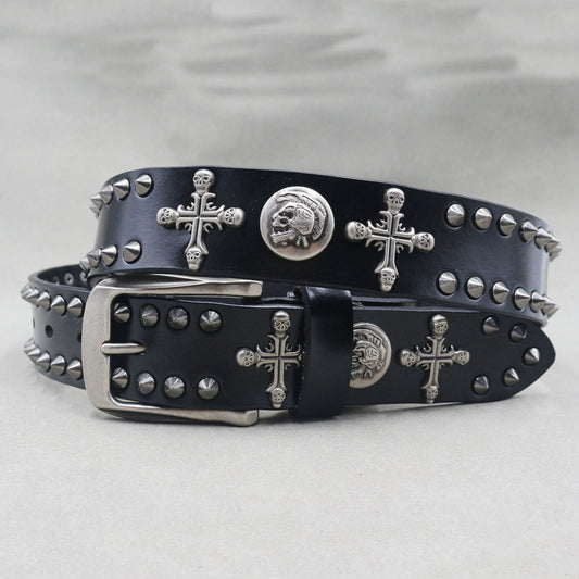 Vintage Punk Rock Belt - Y2K Grunge Aesthetic Waist Chain for a Hardcore Biker Look YD001-4