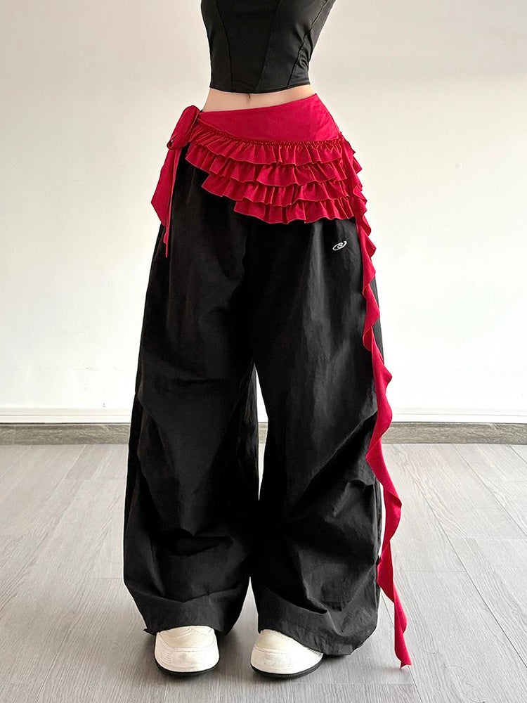 Red Dance Hip Scarf - Professional Jazz & Hip Hop Waist Wrap PL030