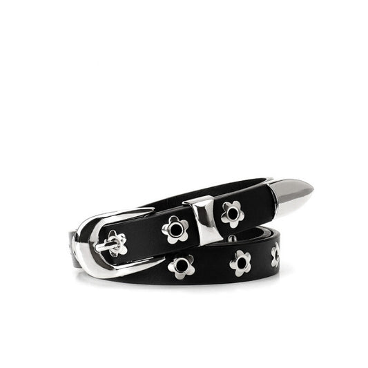 Gevine Original Riveted Denim Belt - Edgy Y2K Punk Style Unisex Waist RCYD008