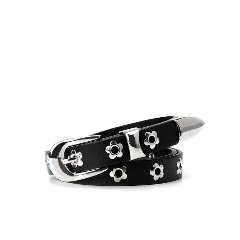 Gevine Original Riveted Denim Belt - Edgy Y2K Punk Style Unisex Waist RCYD008