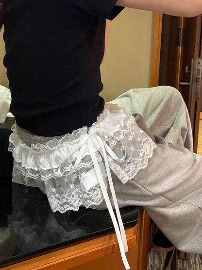 Heavy-Detail Lace Trimmed Hip Scarf PL027