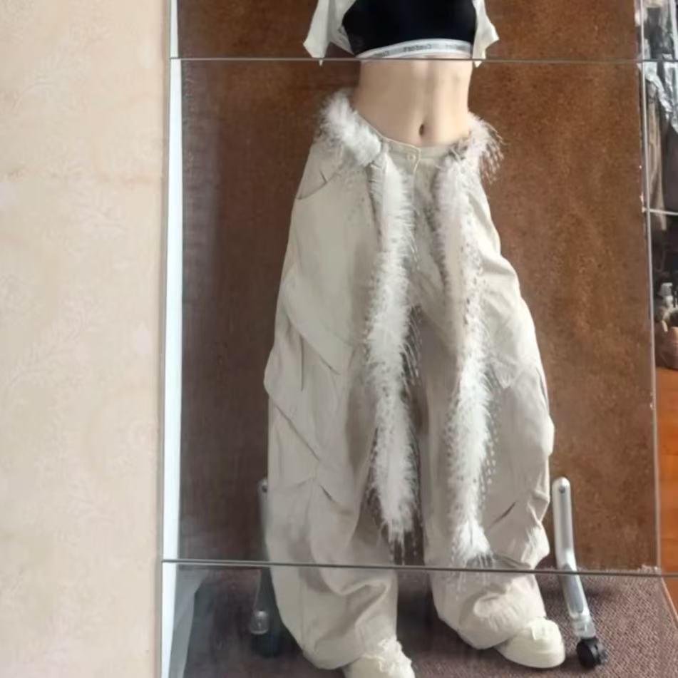 Faux Fur Waist Chain - Long Fluffy Belt for Women Sensual Boho Style-PL008