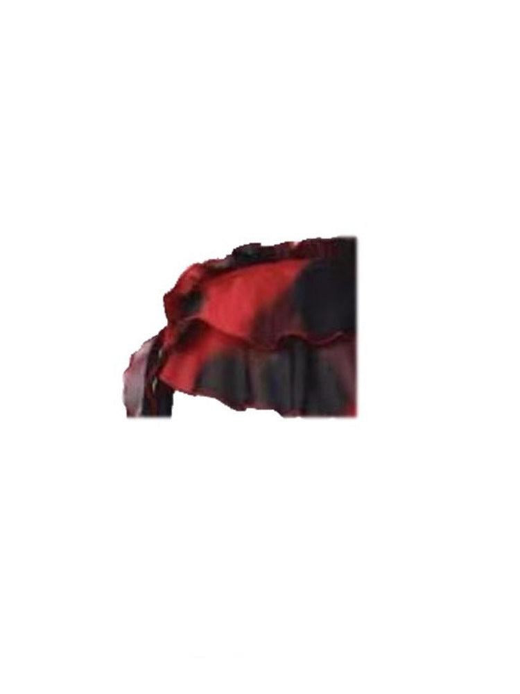 Waist Accessory Set - Red & Black Lace Hip Scarf PL033