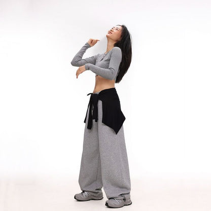 Asymmetrical Hip Scarf - Avant-Garde Layering Accessory PL010