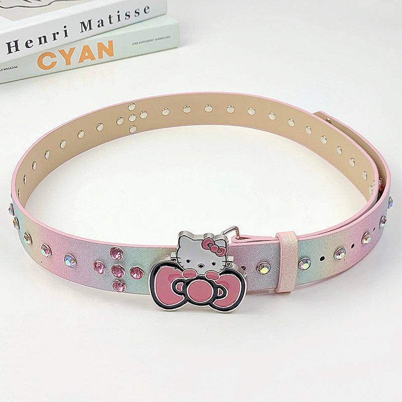 Hello Kitty Belt for Women, Y2K Pink | Perfect for Layering with Sexy Jeans YD009