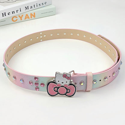 Hello Kitty Belt for Women, Y2K Pink | Perfect for Layering with Sexy Jeans YD009