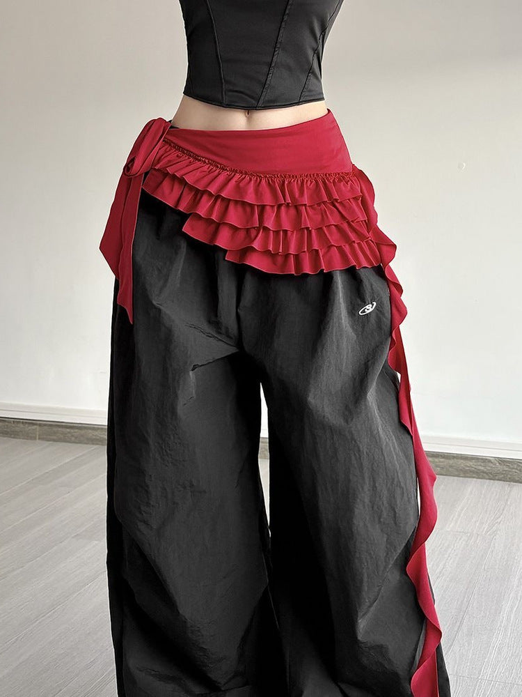 Red Dance Hip Scarf - Professional Jazz & Hip Hop Waist Wrap PL030