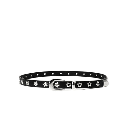 Gevine Original Riveted Denim Belt - Edgy Y2K Punk Style Unisex Waist RCYD008