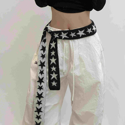 Waist Belt - Reversible Pattern, Multi-Way Wrap & Detachable Collar PL013