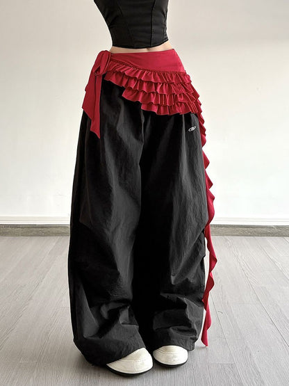 Red Dance Hip Scarf - Professional Jazz & Hip Hop Waist Wrap PL030