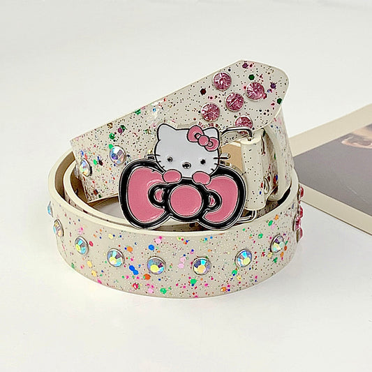 Hello Kitty Belt for Women, Y2K Pink | Perfect for Layering with Sexy Jeans YD009