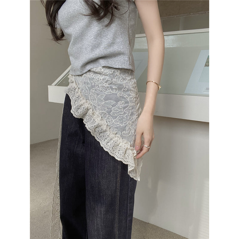 The Ultimate Layering Piece: Lace-Up Peplum with Detachable Sash PL029