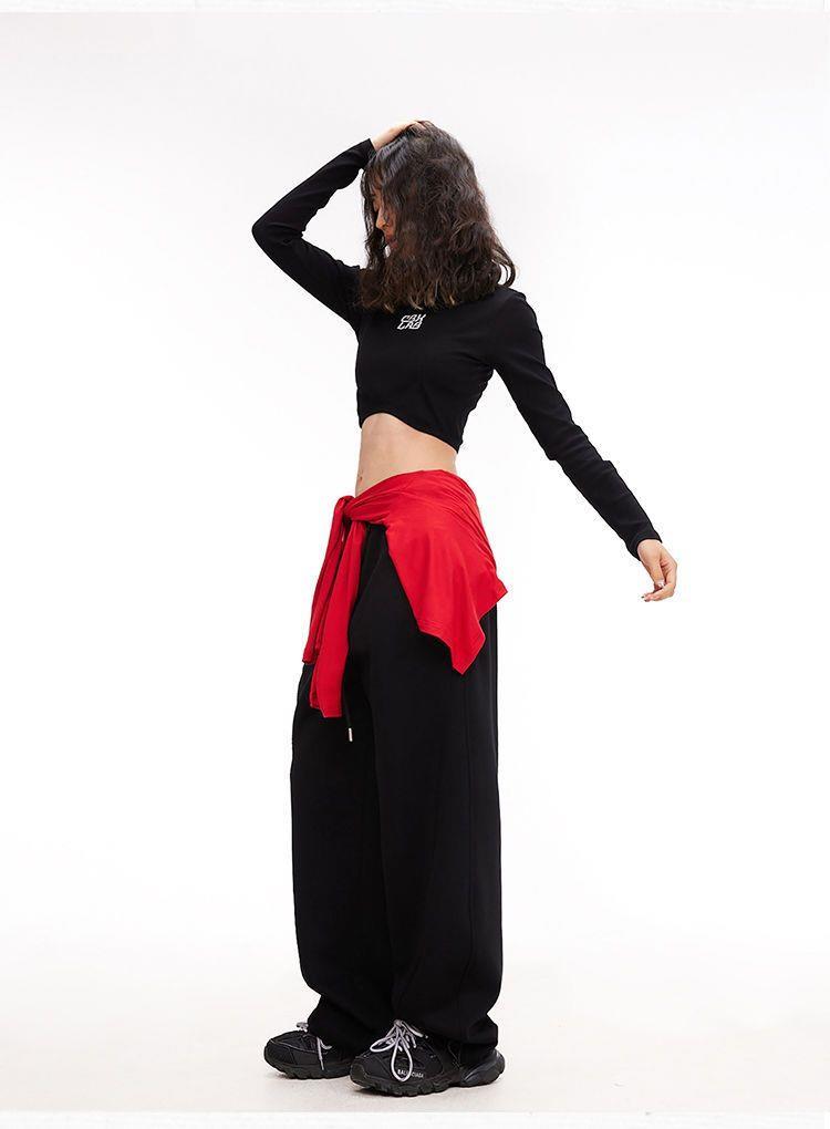 Asymmetrical Hip Scarf - Avant-Garde Layering Accessory PL010