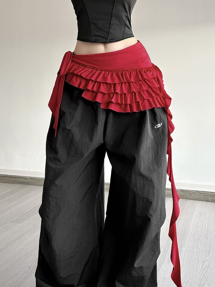 Red Dance Hip Scarf - Professional Jazz & Hip Hop Waist Wrap PL030