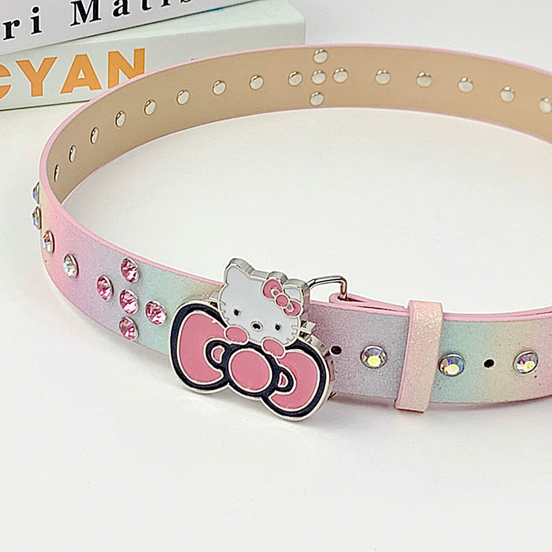 Hello Kitty Belt for Women, Y2K Pink | Perfect for Layering with Sexy Jeans YD009