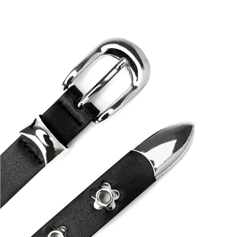 Gevine Original Riveted Denim Belt - Edgy Y2K Punk Style Unisex Waist RCYD008