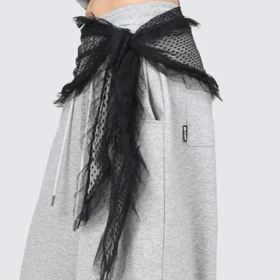 Lace Dance Waist Scarf - Reversible Triangle Hip Wrap for Jazz PL006