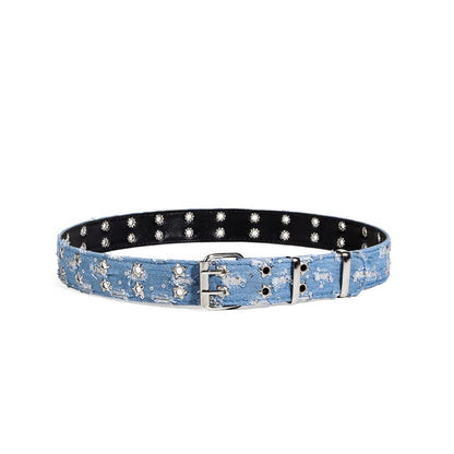 Gevine Original Rivet Denim Belt - Unique Y2K Punk Style Unisex Waist RCYD007