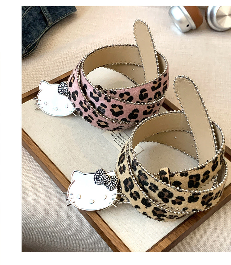 Star & Hello Kitty Belt for Women - Y2K Aesthetic Grunge Accessory for Jeans YD010