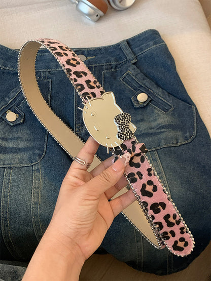 Star & Hello Kitty Belt for Women - Y2K Aesthetic Grunge Accessory for Jeans YD010