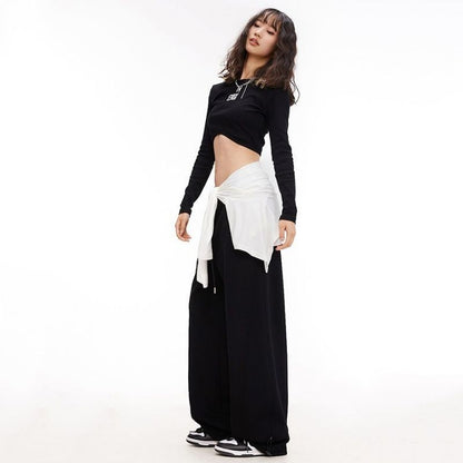 Asymmetrical Hip Scarf - Avant-Garde Layering Accessory PL010