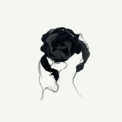 Spiral Knit Waist Belt - Two-Tone Fringe & Ruffle Detail, Versatile Scarf Wrap PL014