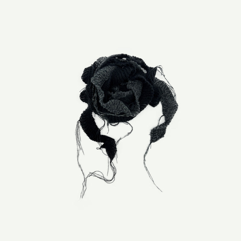 Spiral Knit Waist Belt - Two-Tone Fringe & Ruffle Detail, Versatile Scarf Wrap PL014