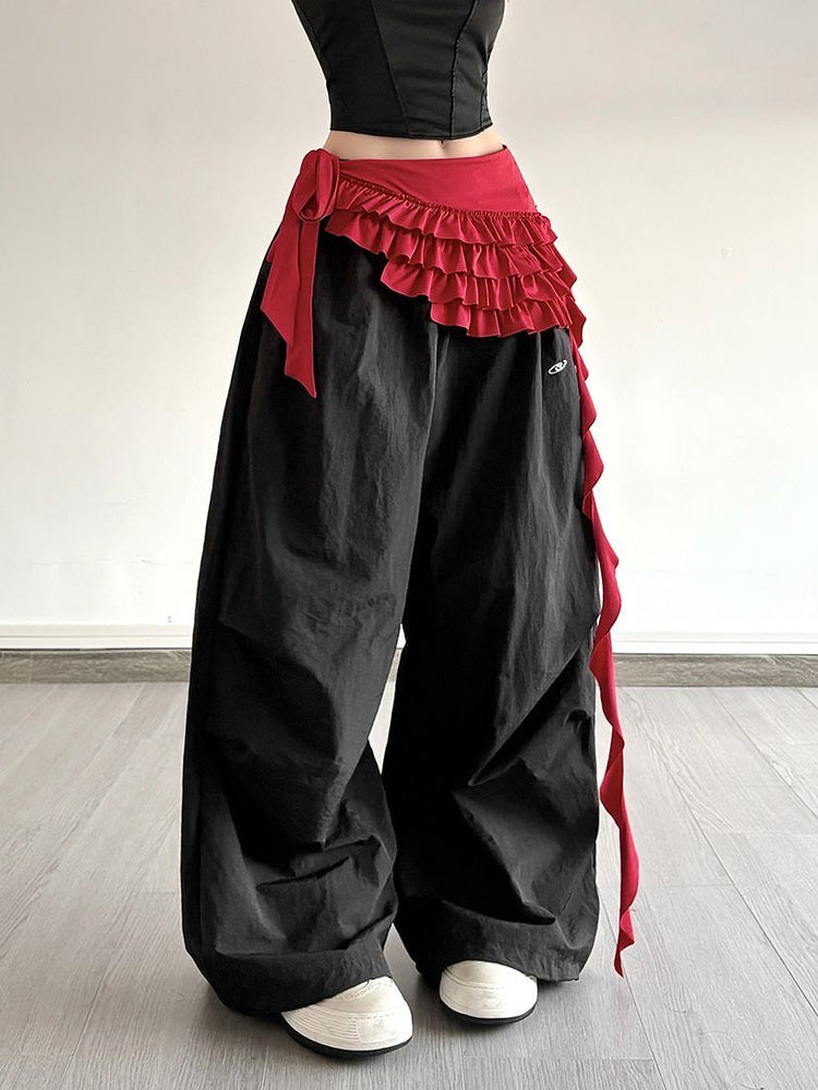 Red Dance Hip Scarf - Professional Jazz & Hip Hop Waist Wrap PL030