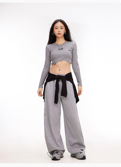 Asymmetrical Hip Scarf - Avant-Garde Layering Accessory PL010