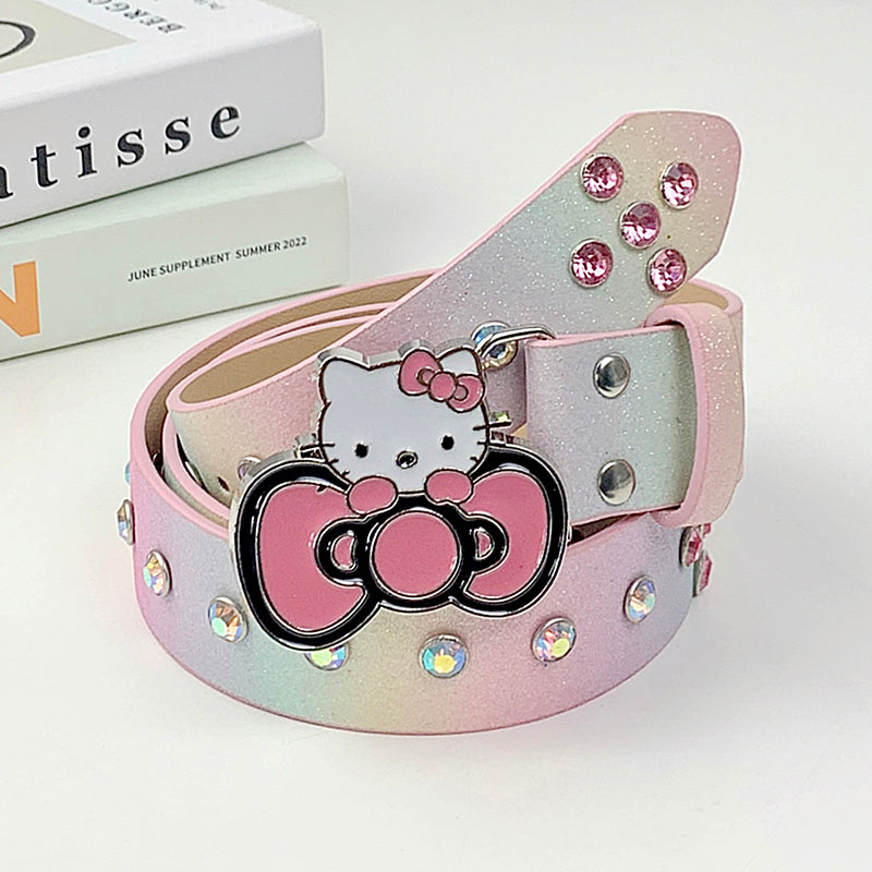 Hello Kitty Belt for Women, Y2K Pink | Perfect for Layering with Sexy Jeans YD009