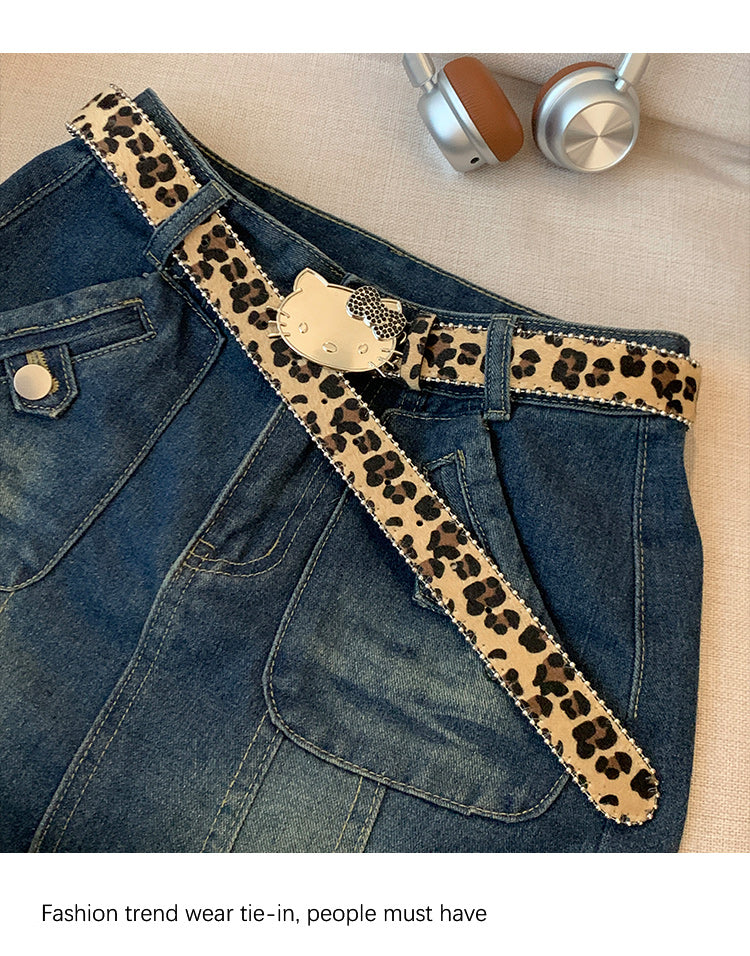 Star & Hello Kitty Belt for Women - Y2K Aesthetic Grunge Accessory for Jeans YD010