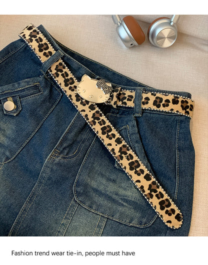 Star & Hello Kitty Belt for Women - Y2K Aesthetic Grunge Accessory for Jeans YD010