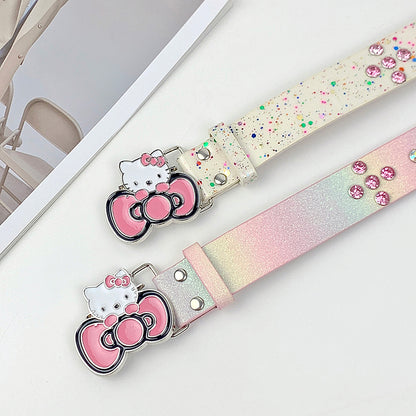Hello Kitty Belt for Women, Y2K Pink | Perfect for Layering with Sexy Jeans YD009