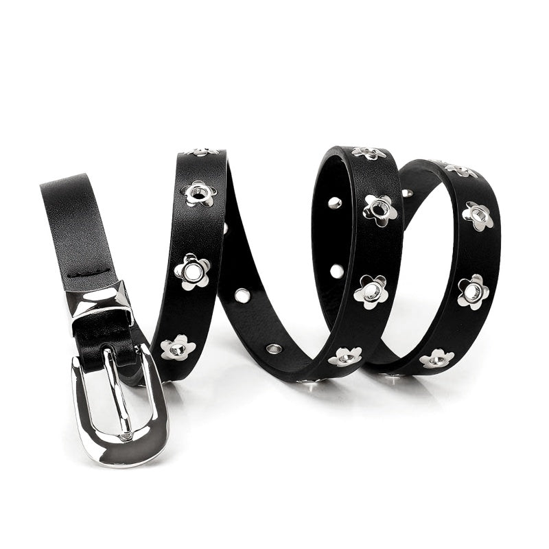 Gevine Original Riveted Denim Belt - Edgy Y2K Punk Style Unisex Waist RCYD008