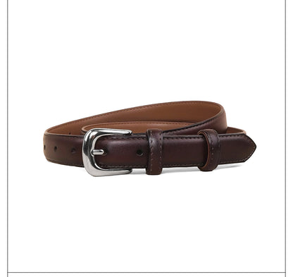 Gevine Original Minimalist Leather Slim Belt - Versatile Cleanfit Unisex  Waist Belt RCYD003