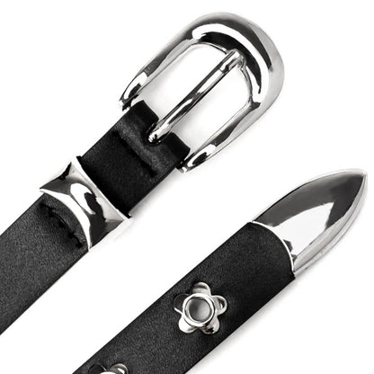 Gevine Original Riveted Denim Belt - Edgy Y2K Punk Style Unisex Waist RCYD008