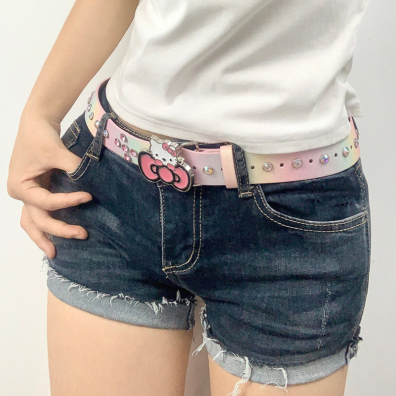Hello Kitty Belt for Women, Y2K Pink | Perfect for Layering with Sexy Jeans YD009