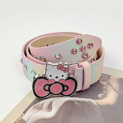 Hello Kitty Belt for Women, Y2K Pink | Perfect for Layering with Sexy Jeans YD009