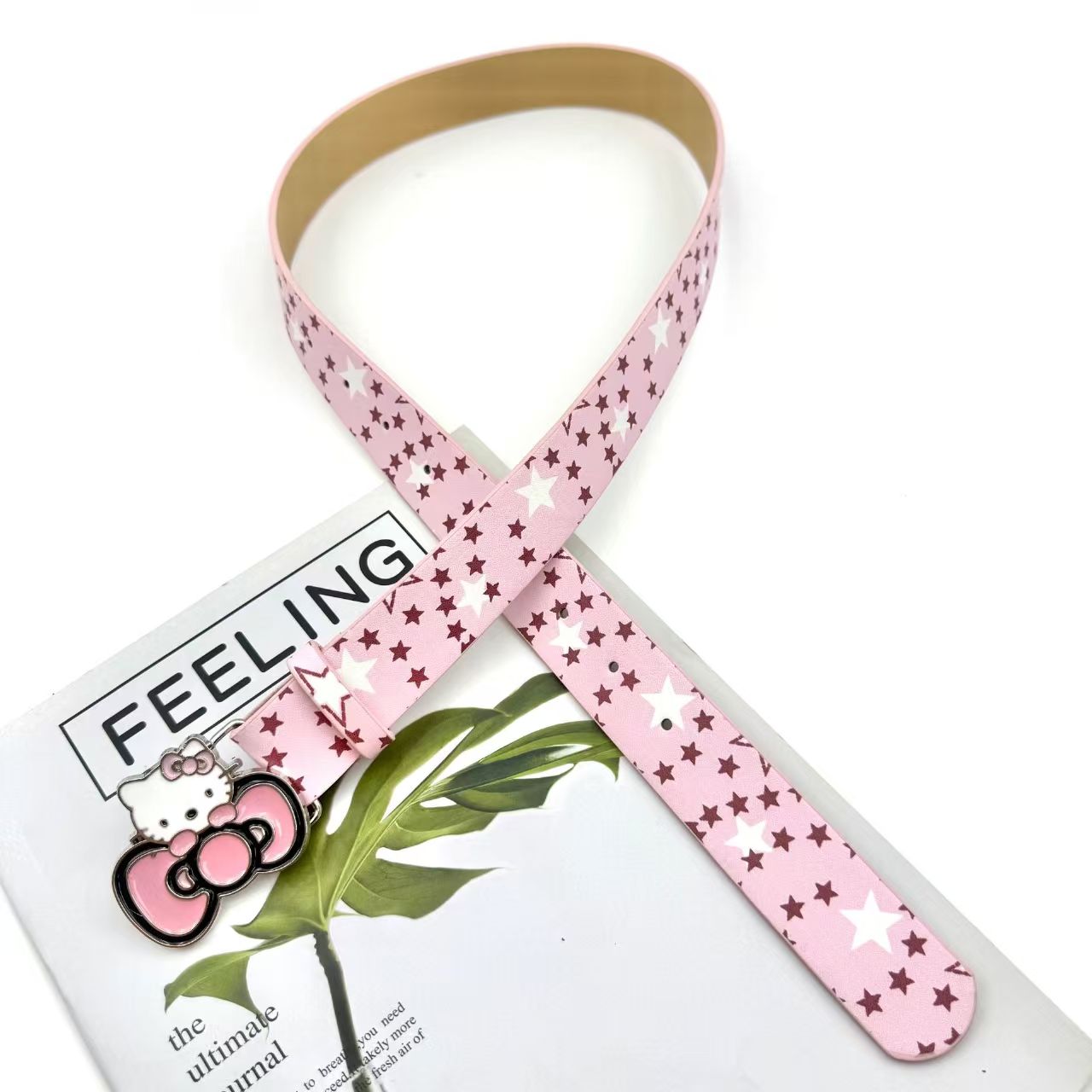 Bow & Hello Kitty Buckle Belt | Y2K Sweet Punk Cartoon Belt for Denim & Dresses YD012-5