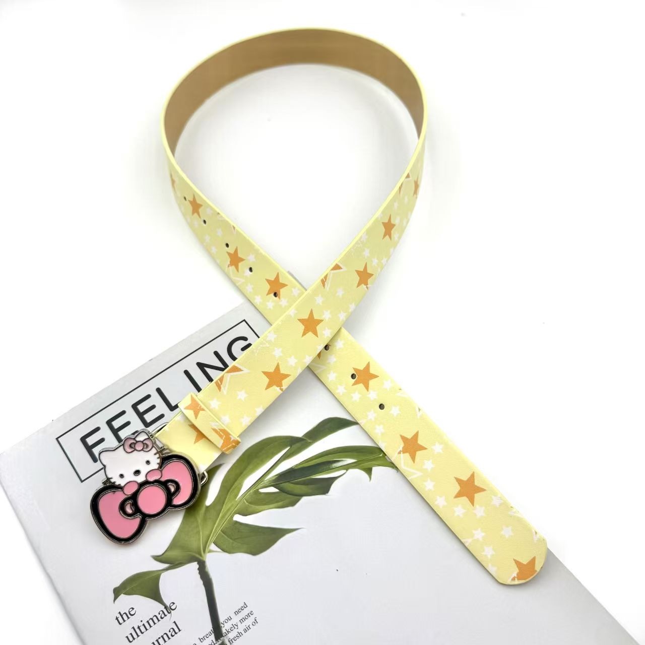 Bow & Hello Kitty Buckle Belt | Y2K Sweet Punk Cartoon Belt for Denim & Dresses YD012-5