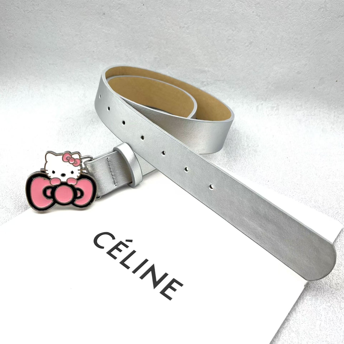 Bow & Hello Kitty Buckle Belt | Y2K Sweet Punk Cartoon Belt for Denim & Dresses YD012-5