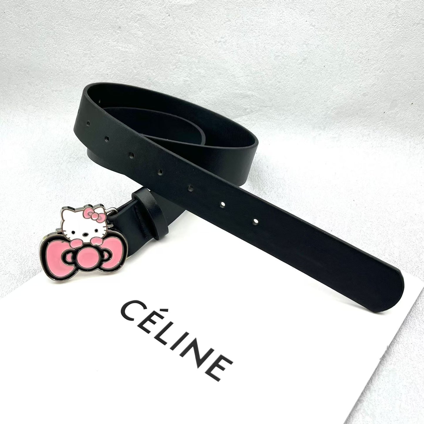 Bow & Hello Kitty Buckle Belt | Y2K Sweet Punk Cartoon Belt for Denim & Dresses YD012-5