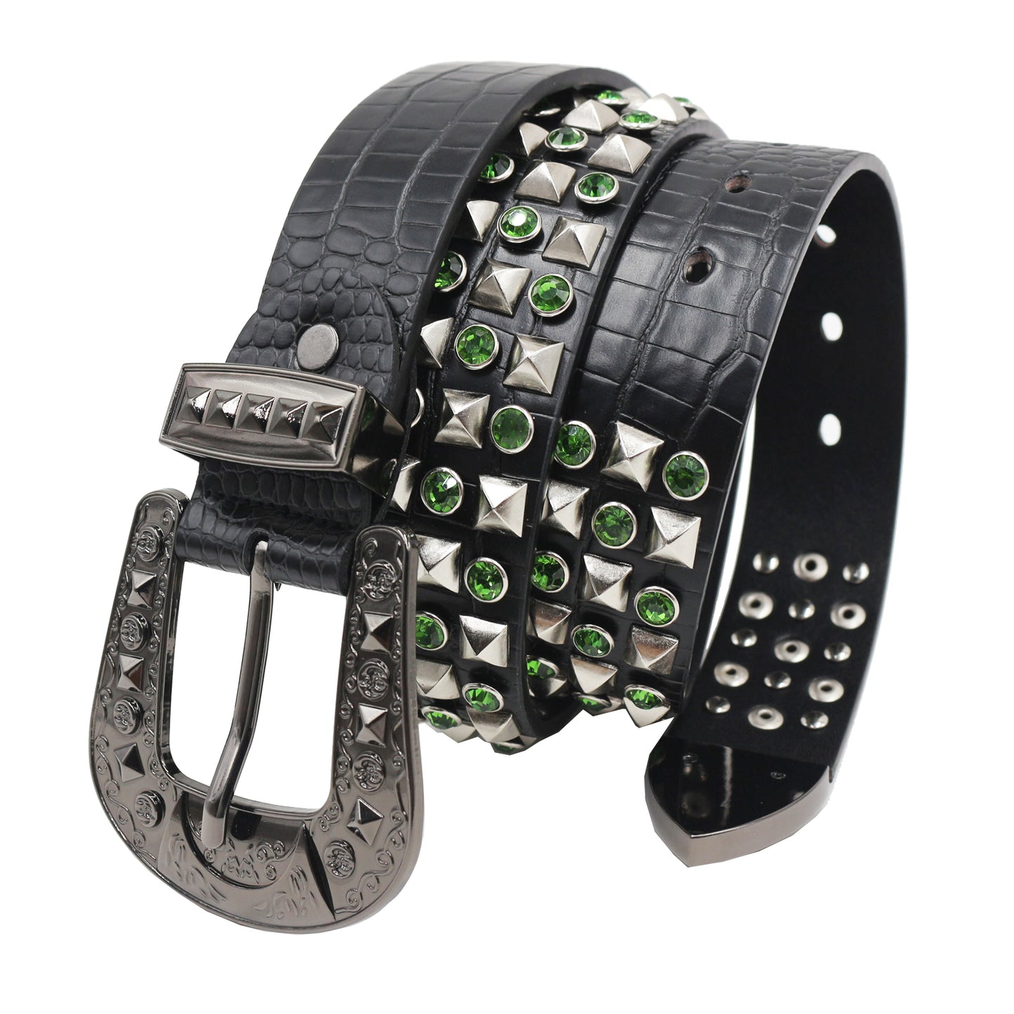 Punk Belt with Diamonds - Retro Rock Hip Hop Style Rhinestone Chain Belt YD001-2