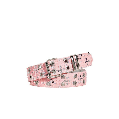 Gevine Original Rivet Denim Belt - Unique Y2K Punk Style Unisex Waist RCYD007