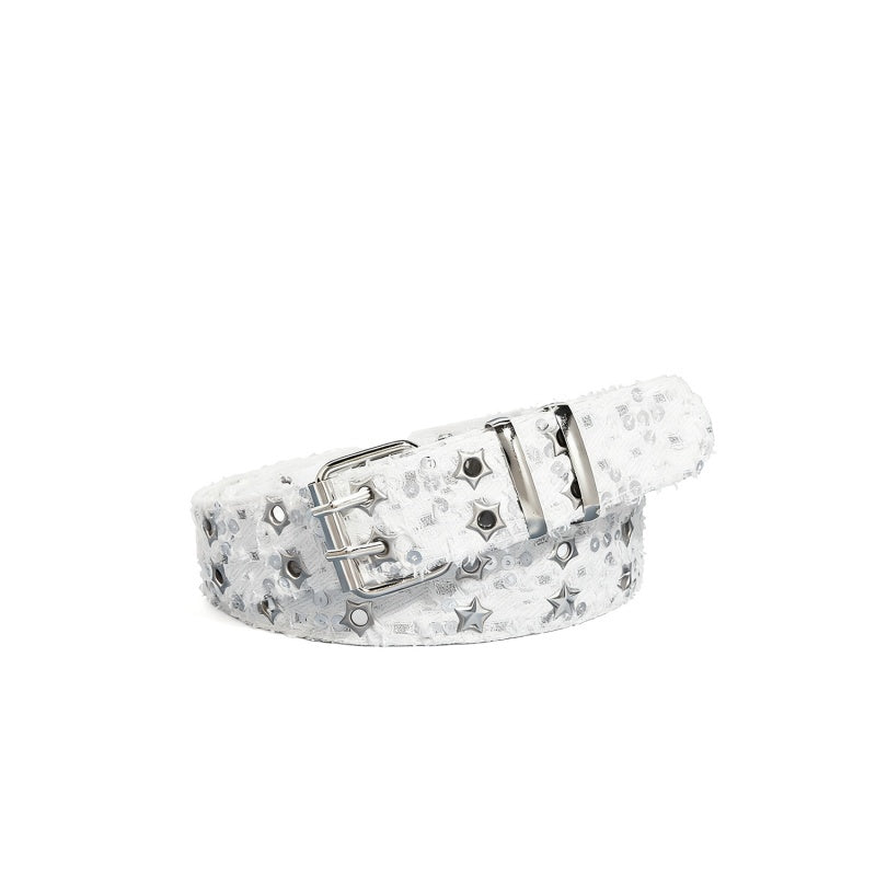 Gevine Original Rivet Denim Belt - Unique Y2K Punk Style Unisex Waist RCYD007