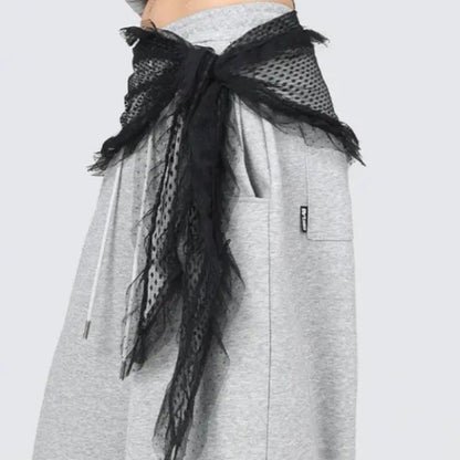 Lace Dance Waist Scarf - Reversible Triangle Hip Wrap for Jazz PL006